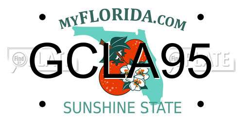 GCLA95 Florida License Plate
