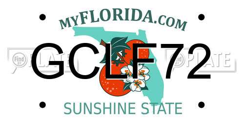 GCLF72 Florida License Plate