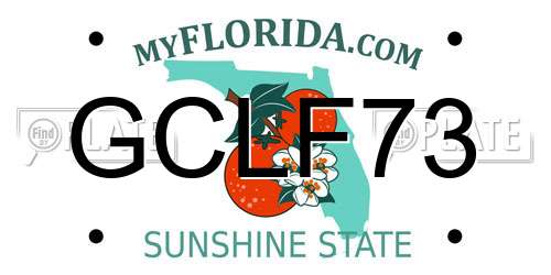 GCLF73 Florida License Plate