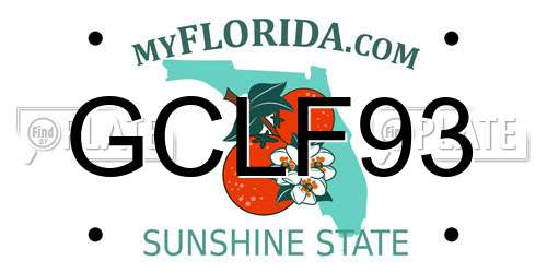 GCLF93 Florida License Plate