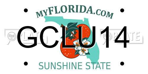 GCLU14 Florida License Plate