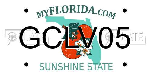 GCLV05 Florida License Plate