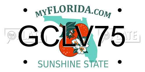 GCLV75 Florida License Plate