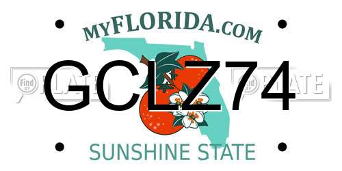 GCLZ74 Florida License Plate