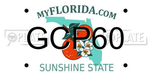 GCP60 Florida License Plate