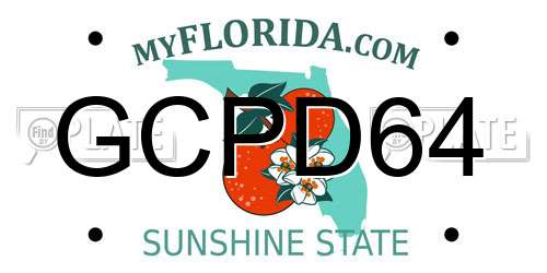 GCPD64 Florida License Plate