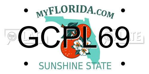 GCPL69 Florida License Plate