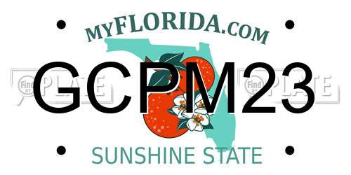 GCPM23 Florida License Plate