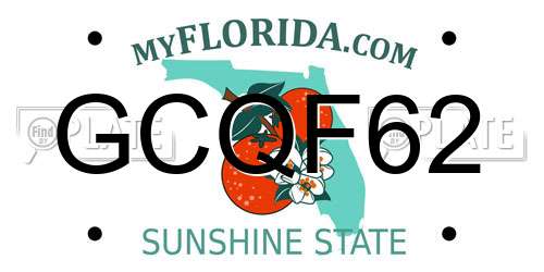 GCQF62 Florida License Plate