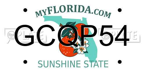 GCQP54 Florida License Plate