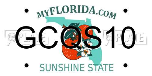 GCQS10 Florida License Plate