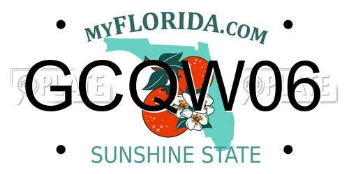 GCQW06 Florida License Plate