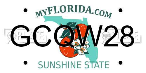 GCQW28 Florida License Plate