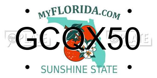 GCQX50 Florida License Plate