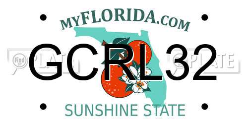 GCRL32 Florida License Plate