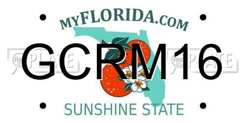 GCRM16 Florida License Plate