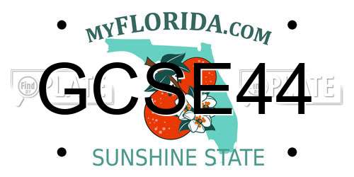 GCSE44 Florida License Plate