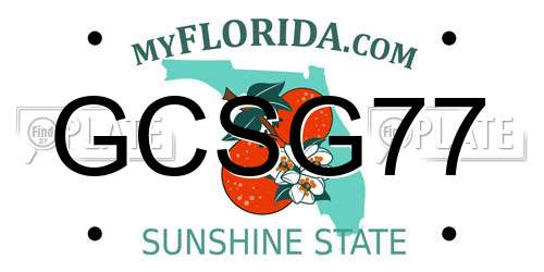 GCSG77 Florida License Plate