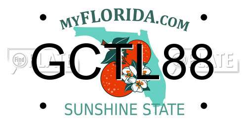 GCTL88 Florida License Plate