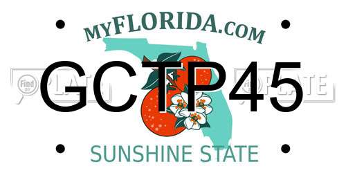 GCTP45 Florida License Plate