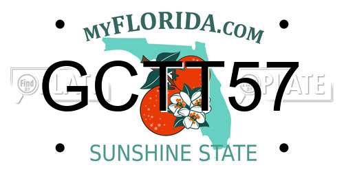 GCTT57 Florida License Plate
