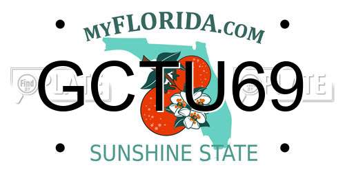 GCTU69 Florida License Plate