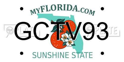 GCTV93 Florida License Plate