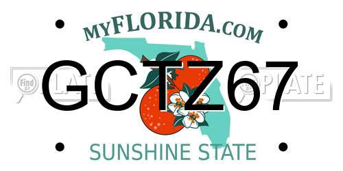 GCTZ67 Florida License Plate