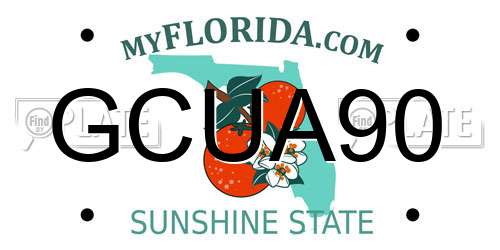 GCUA90 Florida License Plate