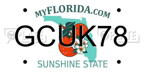 GCUK78 Florida License Plate
