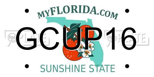GCUP16 Florida License Plate