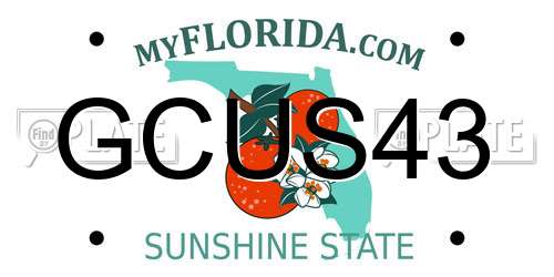 GCUS43 Florida License Plate