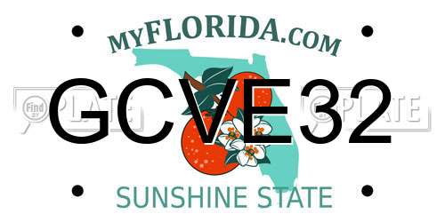 GCVE32 Florida License Plate