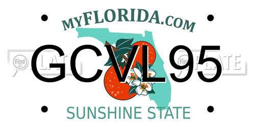 GCVL95 Florida License Plate