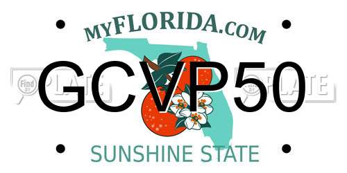 GCVP50 Florida License Plate