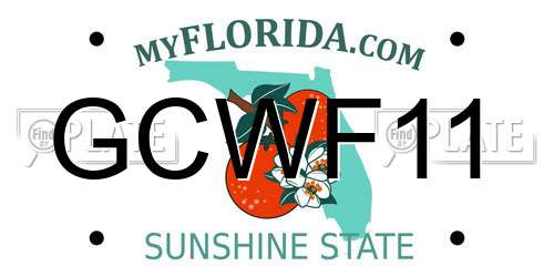 GCWF11 Florida License Plate