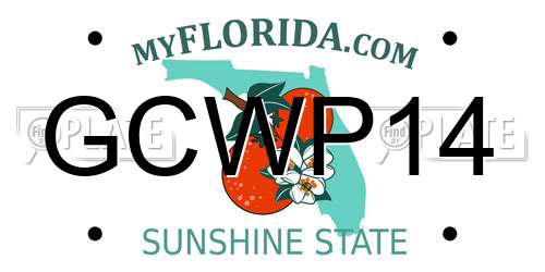 GCWP14 Florida License Plate