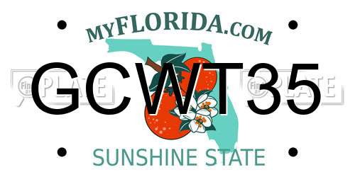 GCWT35 Florida License Plate