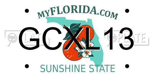 GCXL13 Florida License Plate