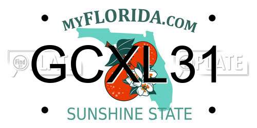 GCXL31 Florida License Plate