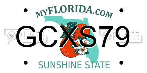GCXS79 Florida License Plate