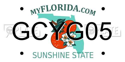 GCYG05 Florida License Plate