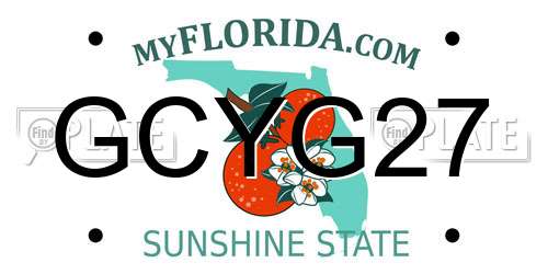 GCYG27 Florida License Plate