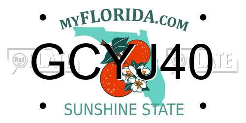 GCYJ40 Florida License Plate