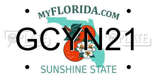 GCYN21 Florida License Plate