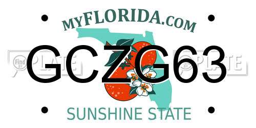 GCZG63 Florida License Plate