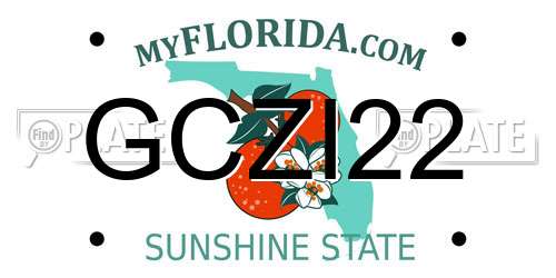GCZI22 Florida License Plate