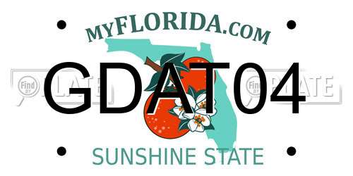 GDAT04 Florida License Plate