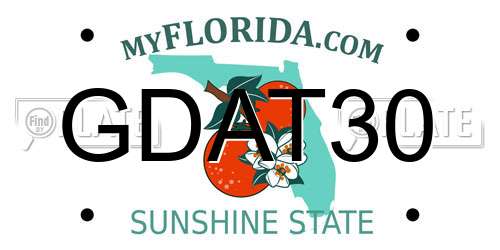 GDAT30 Florida License Plate