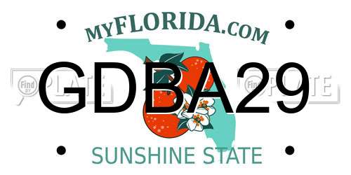 GDBA29 Florida License Plate